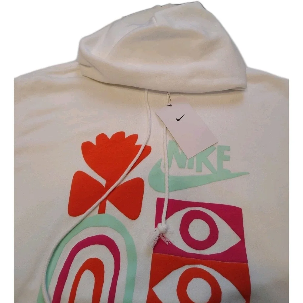 Nike‎ Have a Nike Day French Terry Pullover Hoodie White Mens Size Large